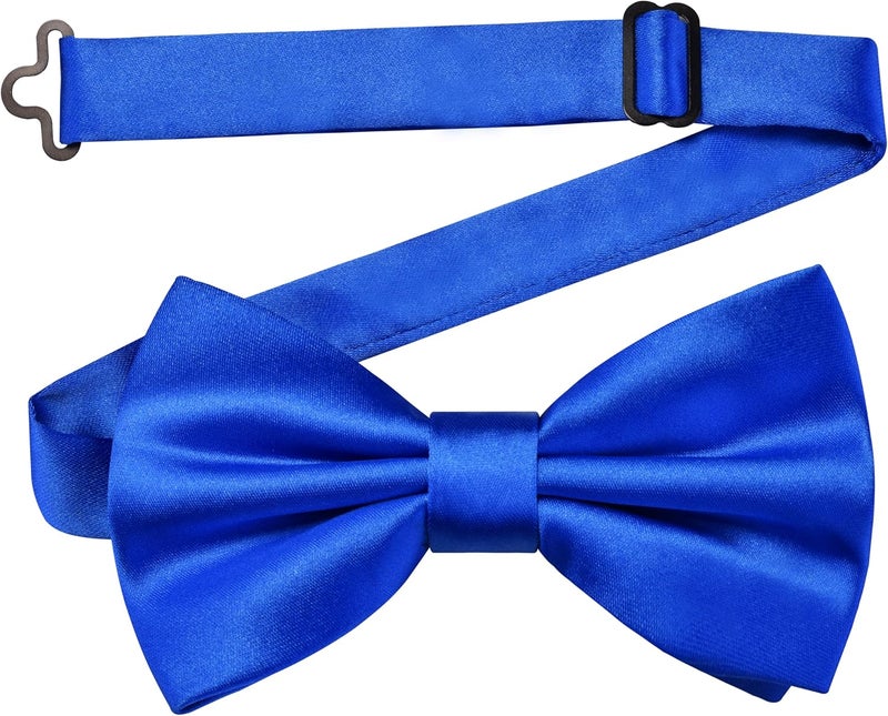 Branduce Solid Color Pre-tied Bow Tie Quality Adjustable Bowtie for Men Party Wedding - Image 1